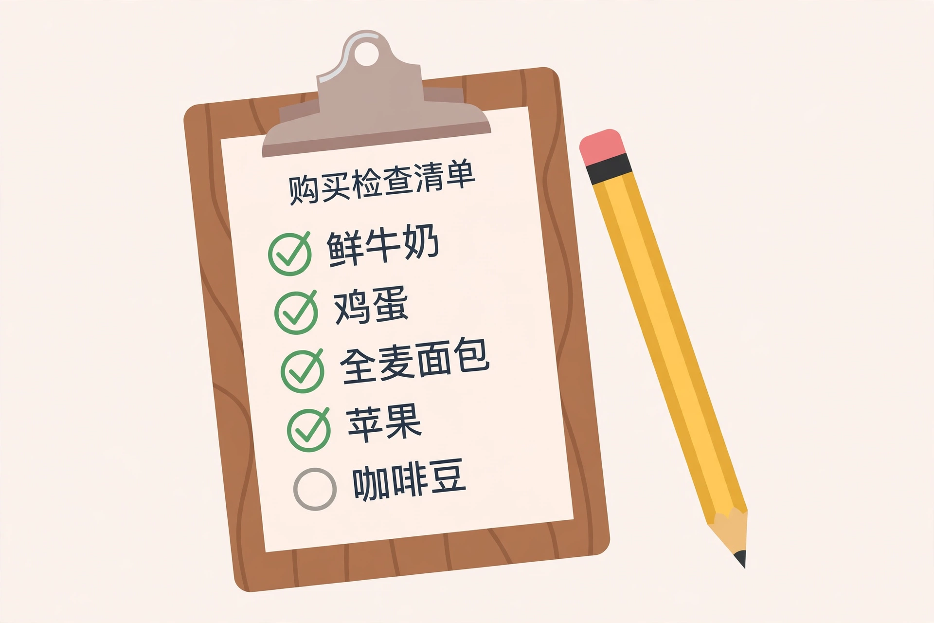 购买检查清单